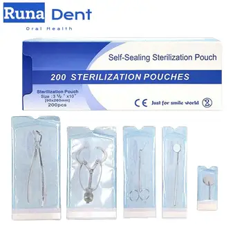 Fogorvos sterilizáló tasak Önzáró fogászat Orvosi minőségű papír+CPP/kisállat film Odontologia fogászati eszközök 200db/doboz