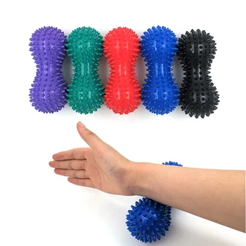 Földimogyoró alakú masszázs jóga sport fitnesz labda tartós PVC stresszoldó test kéz láb tüskés masszírozó trigger pont lábfájdalom