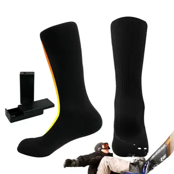 Fűtött zokni Hőfűthető zokni Puha, nagyobb fűtésű zokni Meleg lábú zokni túrázáshoz Sportolás Kültéri hegymászás
