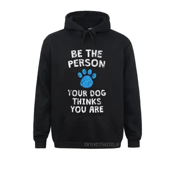 Legyél te az a személy, akinek a kutyád azt hiszi, hogy mancsmintás meleg póló tervező Férfi pulóverek Hosszú ujjú kapucnis pulóverek Kapucnisok